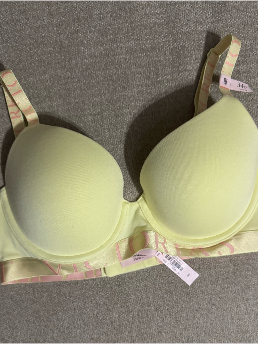 Victoria's Secret Pale Yellow Molded T-Shirt Bra